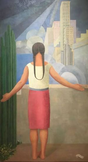 Cuadro de Ángel ZÁRRAGA (pintor mexicano), La frontera al norte de México, 1927.